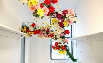 a floral art installation by grace villamil