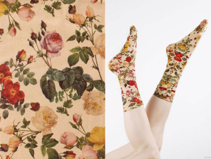 floral socks