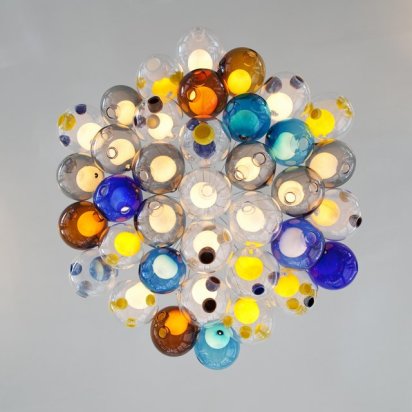 multi-colored pendant lighting