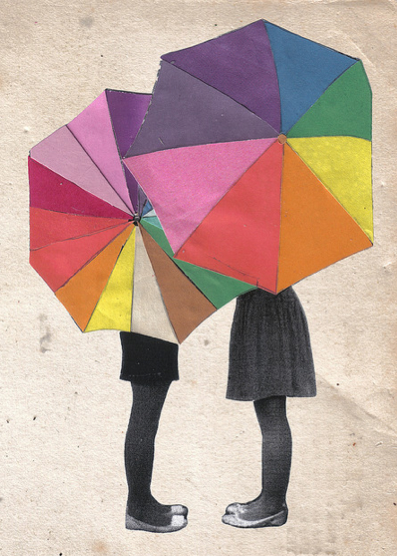 multicolored umbrellas