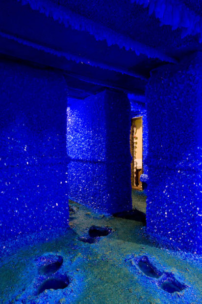crystal wallpaper art installation in london