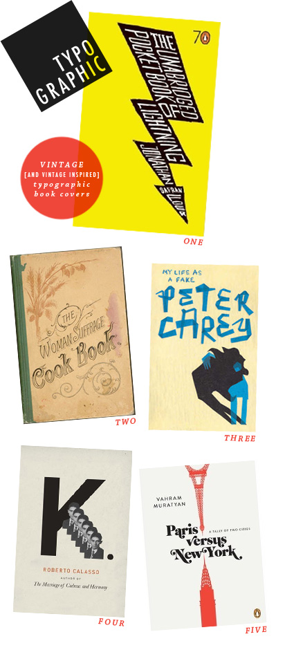 typo graphic by kelsey cronkhite, vintage typographic book covers