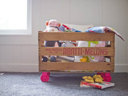 wood crate toy chest diy