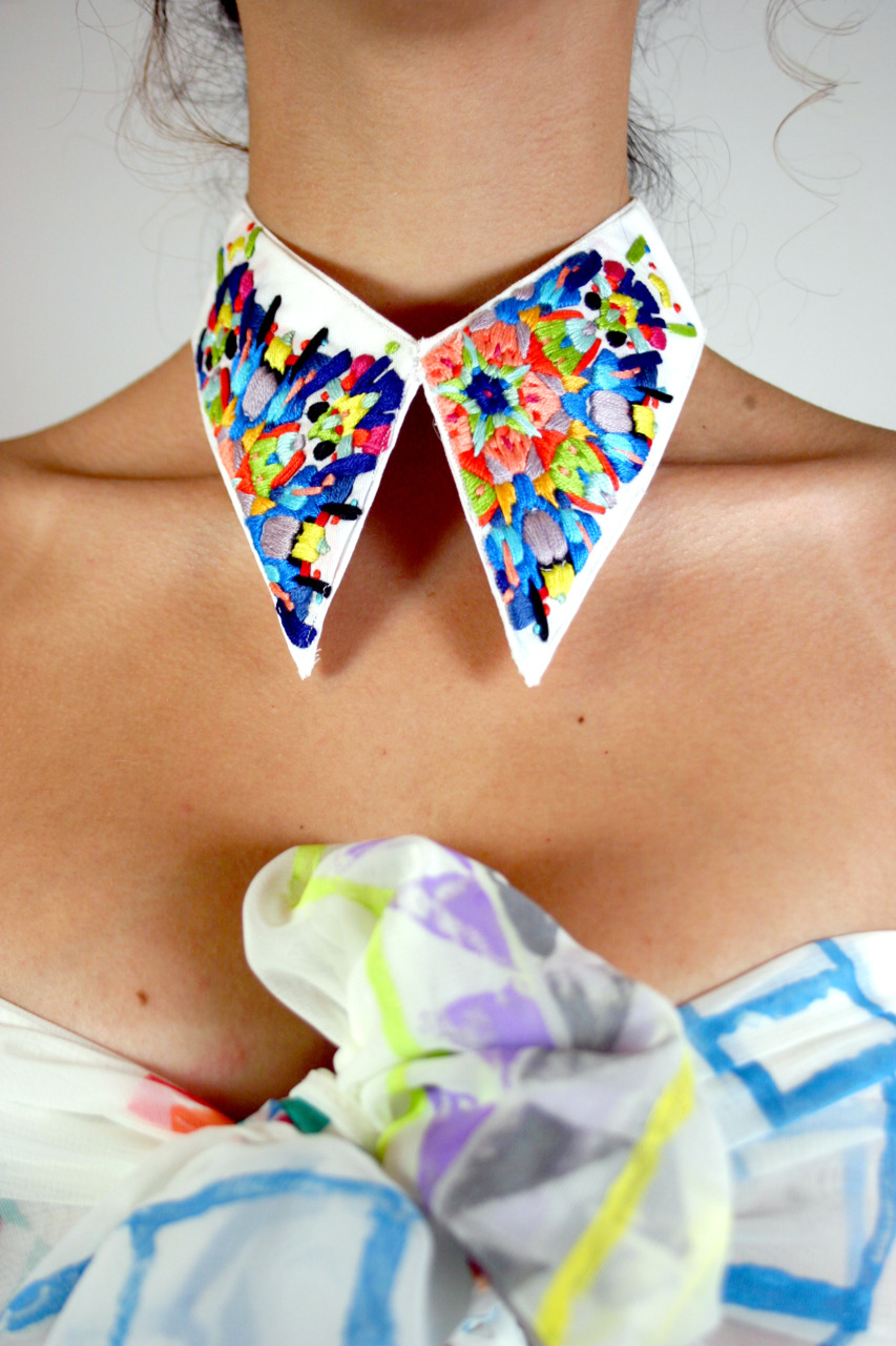 embroidered collar