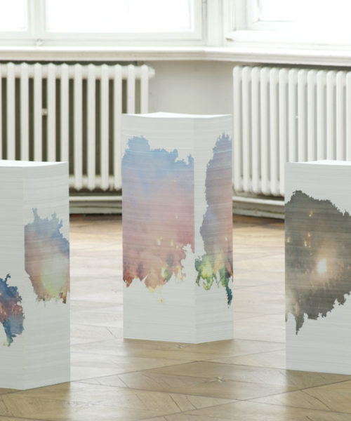 stacked paper sculpture