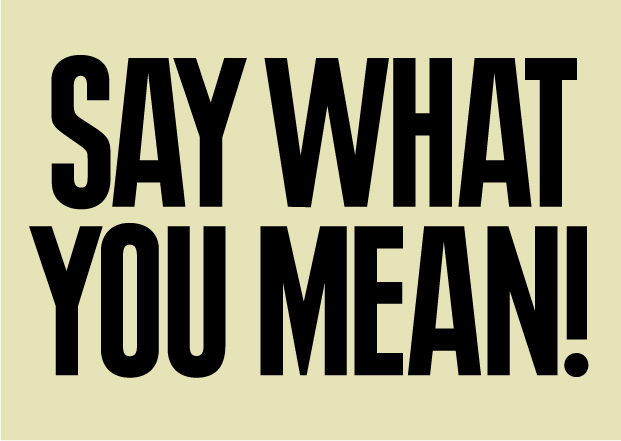 say what you mean poster