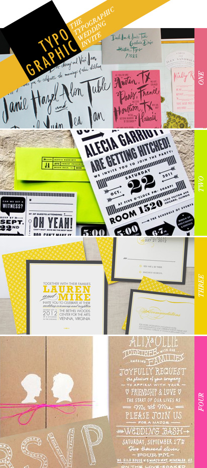 typographic: typographic wedding invitation inspiration