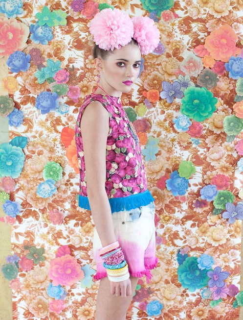 floral fashion photo shoot
