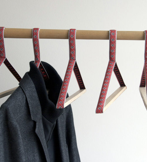patterned coat hanger