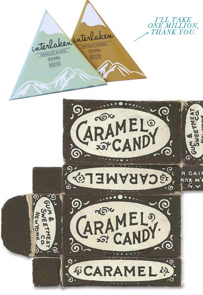 vintage and vintage inspired typographic packaging
