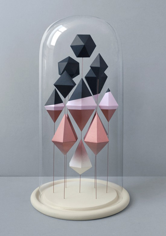 geometric paper sculpture from mark at present and correct