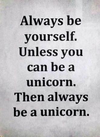 always be yourself unicorn