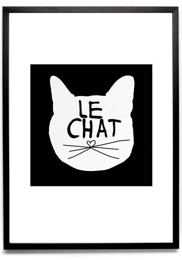 affiche le chat