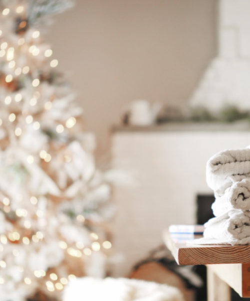 christmas tree and laundry