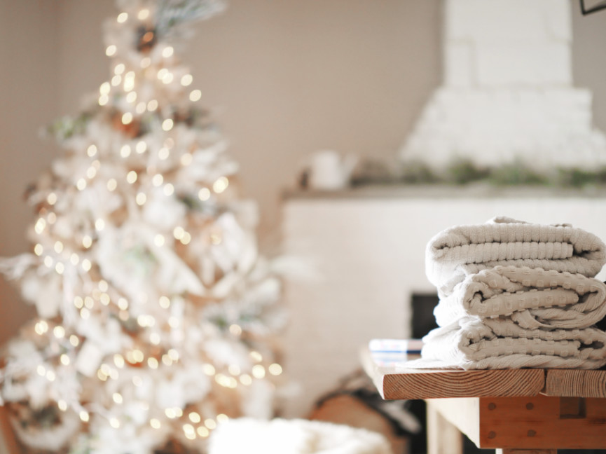 christmas tree and laundry